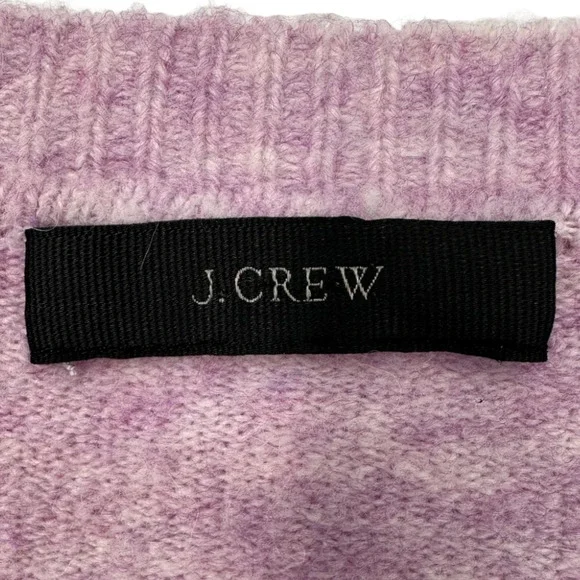 J.Crew | Medium | Super Soft Wool Alpaca Blend Lavender V-Neck Split Hem Sweater - Picture 3 of 10